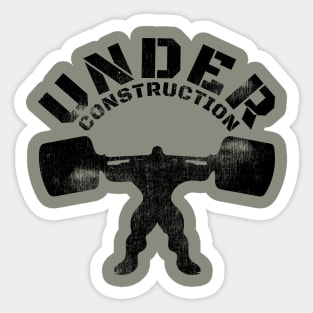 UNDER CONSTRUCTION BARBELL SQUAT Sticker